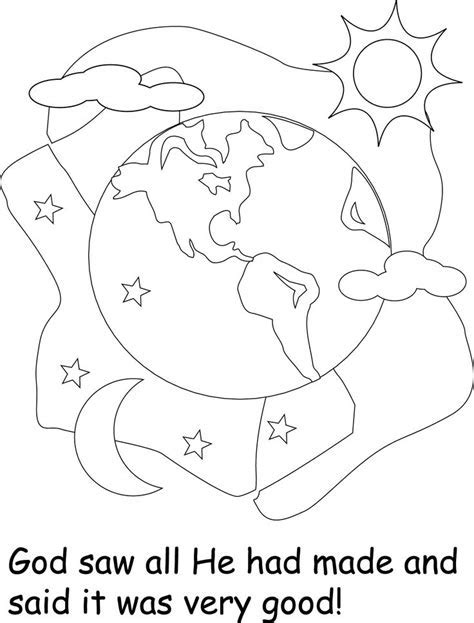 coloring pages god created  world learn  color