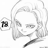 Dbz Lineart Xcolorings Androids sketch template