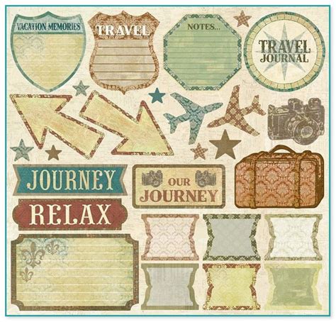 travel themed scrapbook paper