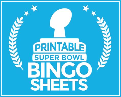 super bowl bingo sheets printable fun blog