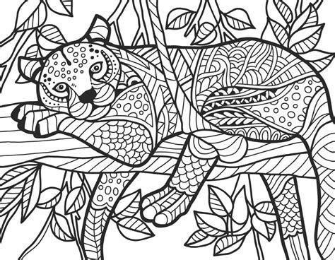 freebie friday cheetah coloring page