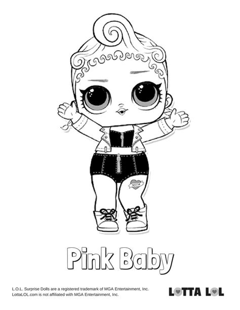 pink baby coloring page lotta lol baby coloring pages cool coloring