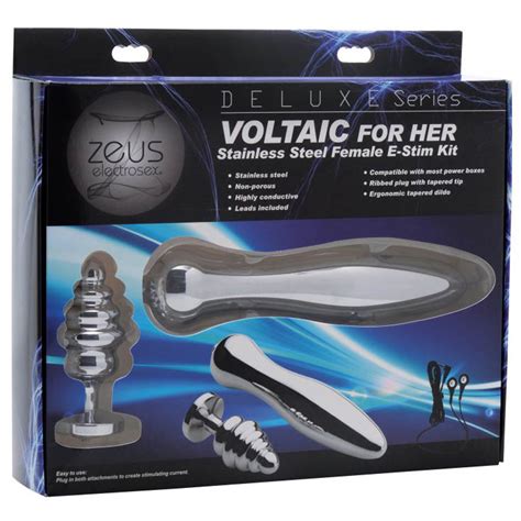 zeus electrosex deluxe series voltaic for her stainless steel female e