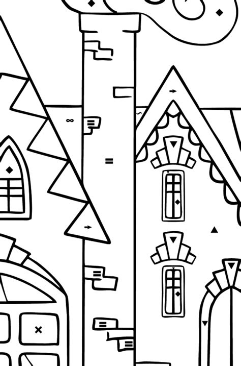 charming house coloring page   print