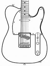 Guitar Telecaster Outline Body Fender Rock Dreamstime Roll Classic Illustrations Vectors sketch template