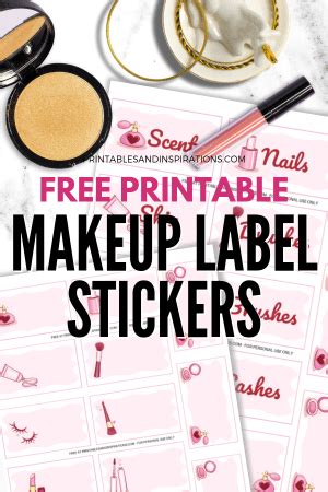 makeup printable label stickers   printables  inspirations
