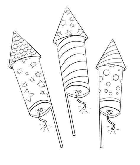 fireworks  stars   coloring page