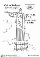 Christ Coloring Monuments Rio Pages Colorier Le Corcovado sketch template