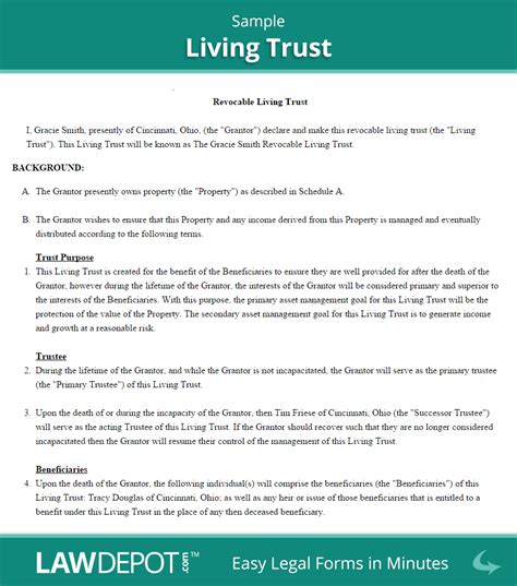 living trust worksheet db excelcom