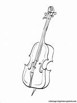 Musique Violoncelle Colorier Cello sketch template