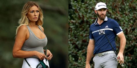 golfer dustin johnson gets fiancee paulina gretzky s support at the