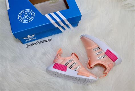 bling nike adidas nmd  pink custom girls kids shoes  swarovski