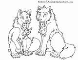 Wolves Wolf Coloring Pages Cute Anime Baby Pup Color Firewolf Girl Winged Pack Big Bad Puppies Drawing Deviantart Wolfs Drawings sketch template