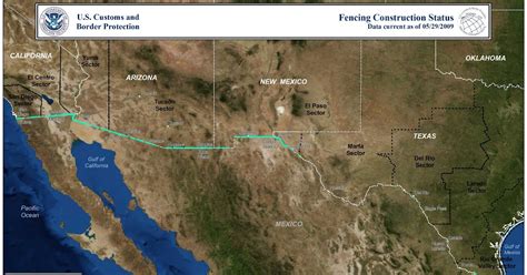 mile wall current border fence map