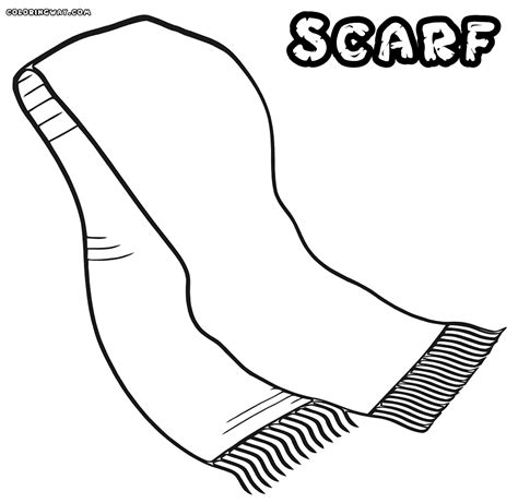 scarf coloring page page  kids   adults coloring home