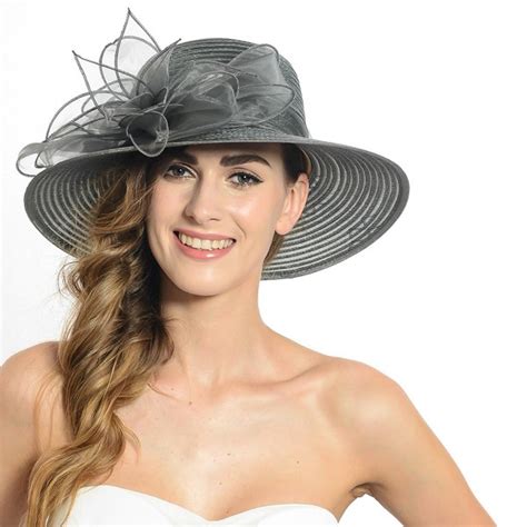 Fanny Lightweight Kentucky Derby Church Dress Wedding Hat S052 Gray