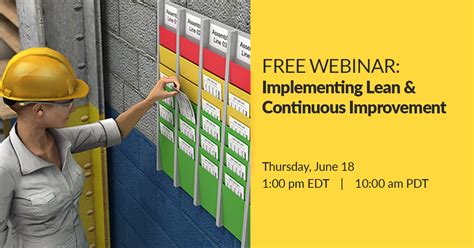 Webinar Implementing Lean And Continuous Improvement