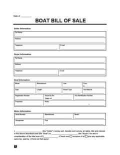 boat vessel bill  sale template  word