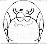 Dumb Drunk Snail Clipart Cartoon Outlined Coloring Vector Thoman Cory Royalty sketch template