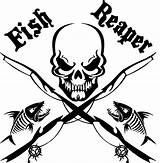 Fishing Fish Skull Decal Reaper Rod Boat Graphic Car Decals Sticker Vinyl Truck Window 17cm Deer Rods Stickers Stylings Drawings sketch template