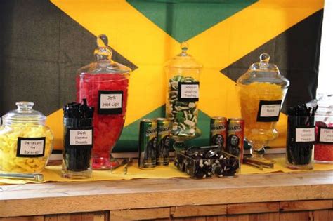 Jamaican Themed Candy Station Jamaican Party Rasta Party Caribbean