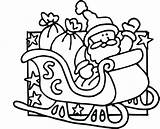 Santa Coloring Claus Pages Sleigh Reindeer His Printable Clipart Santas Rudolph Color Drawing Cliparts Workshop Clip Print Kids Christmas Lucia sketch template