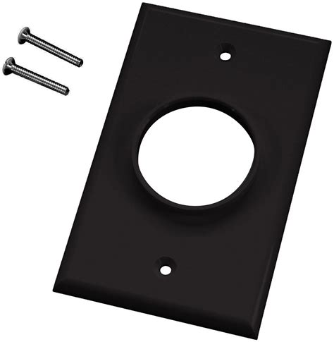single gang black wireport cable pass  plate