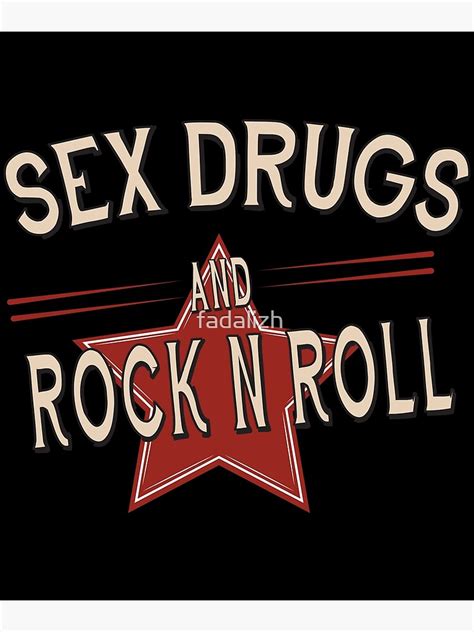 Sex Drugs And Rock N Roll Star Framed Art Print For Sale By Fadalizh
