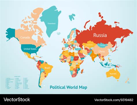 earth map countries royalty  vector image vectorstock