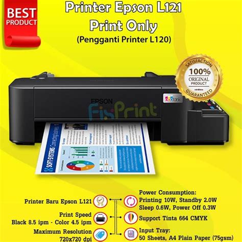 jual printer epson l120 hitam print warna infus modif ink tank pabrik