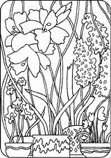 Urwald Blumen Malvorlage Ausmalbild sketch template