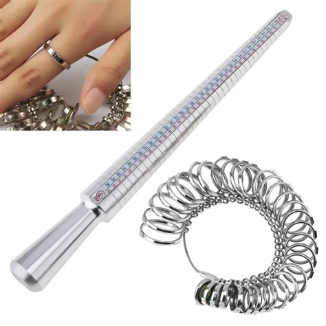 jewelry measuring tool sets ring sizer mandrel stick finger gauge ring measuring sizes ring