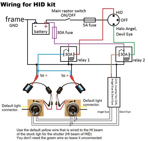 wiring diagram  xenon hid light     wire cutting  wiring diagram