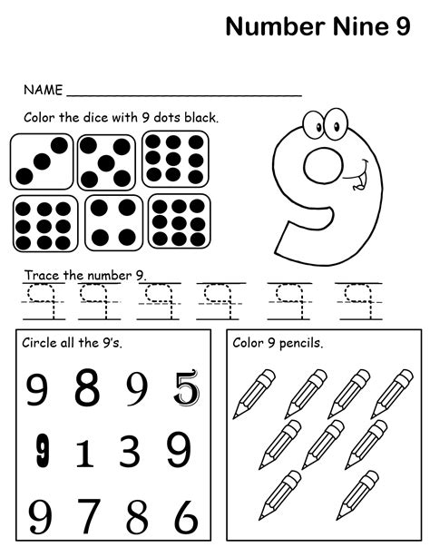 printable preschool worksheets number