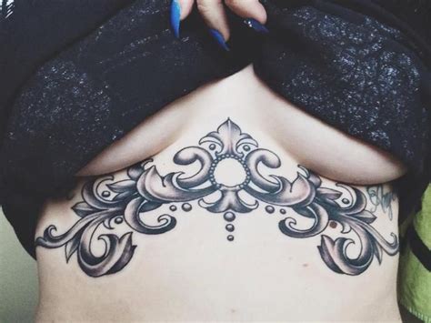 beautiful  breast tattoo designs