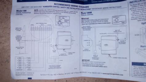 automatic wiring diagram  wiring aprilaire  humidistat wiring aprilaire  humidifier