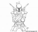 Coloring Pages Wars Star Fett Boba Jango Rex Printable Captain Bounty Hunter Easy Wing Fighter Print Color Colouring Clone Boys sketch template