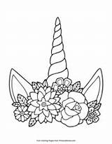 Horn Unicorns Pdf Primarygames Coloringpages sketch template