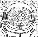 Astronaut Coloring Pages Planets Space Planet Astronauts Kids Helmet Wonder sketch template
