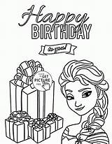 Birthday Coloring Pages Frozen Happy Elsa Kids Printable Duggee Hey Color Princess Wuppsy Getcolorings Getdrawings Froze sketch template