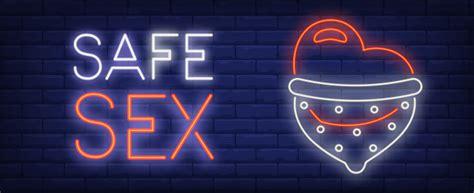 free vector safe sex neon sign red heart inside of