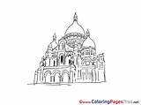 Coloring Pages Cathedral Printable Sheet Title sketch template