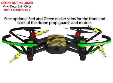dji ryze tello drone skins camouflage yellow wraptorskinz