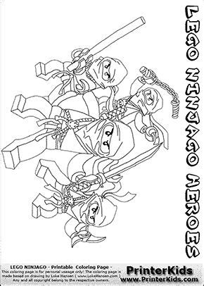 lego ninjago hero group coloring page preview ninjago coloring