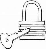 Coloring Key Lock Safety Clipart Clipartbest Template sketch template