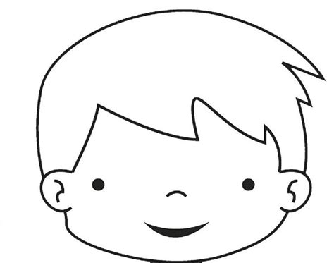 Dibujos Para Colorear De Caritas De Niños Y Niñas