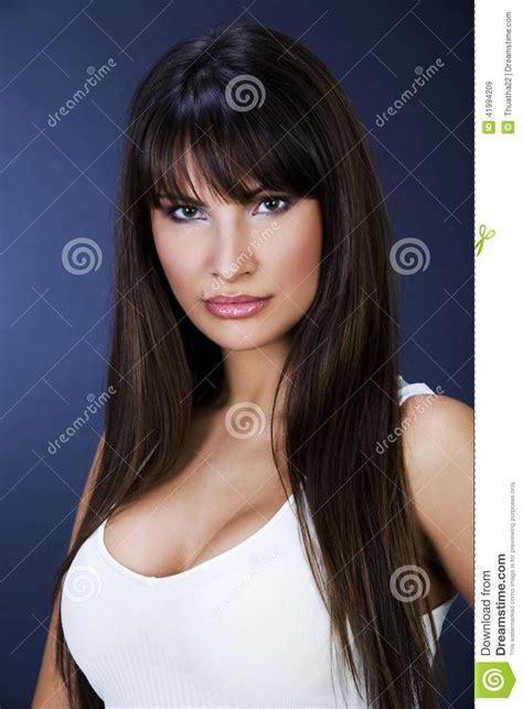 Portrait Of A Beautiful Women With Big Boobs Stock Image