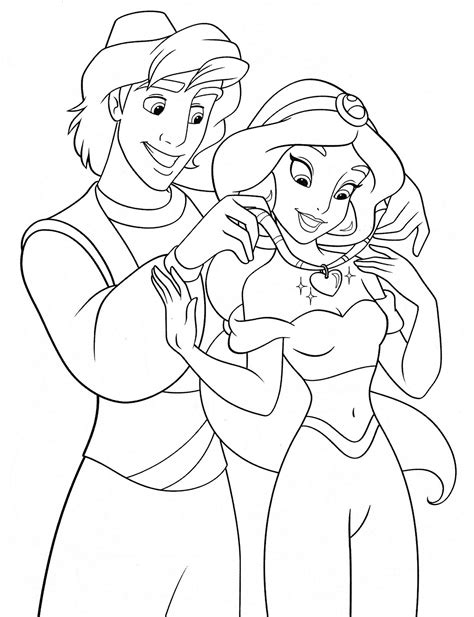 8 best princess jasmine coloring pages of the aladdin cartoon for your