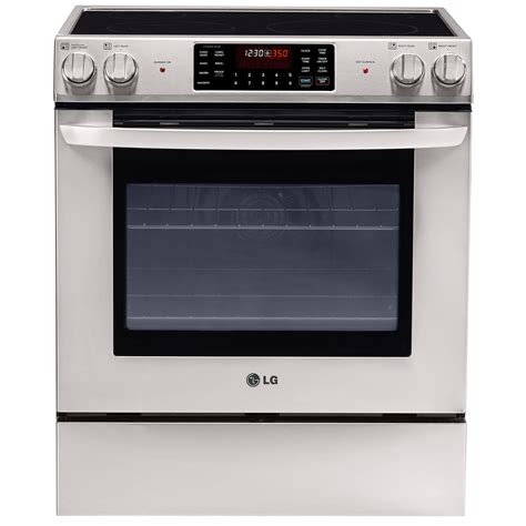 lg lsest    electric range wconvection stainless steel