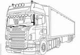 Scania Firetruck sketch template